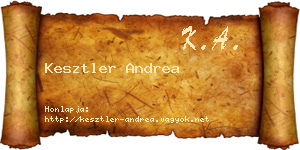 Kesztler Andrea névjegykártya